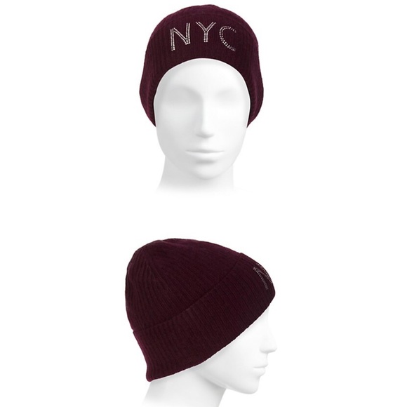 Carolyn Rowan NYC Cashmere Thin Ribbed Beanie - Picture 5 of 7